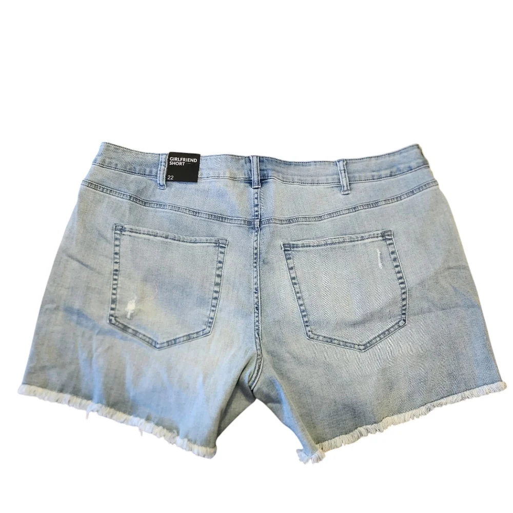 Lane Bryant Girlfriend Jeans Denim High Rise Stretch Shorts Size 22 NWT - Picture 7 of 11